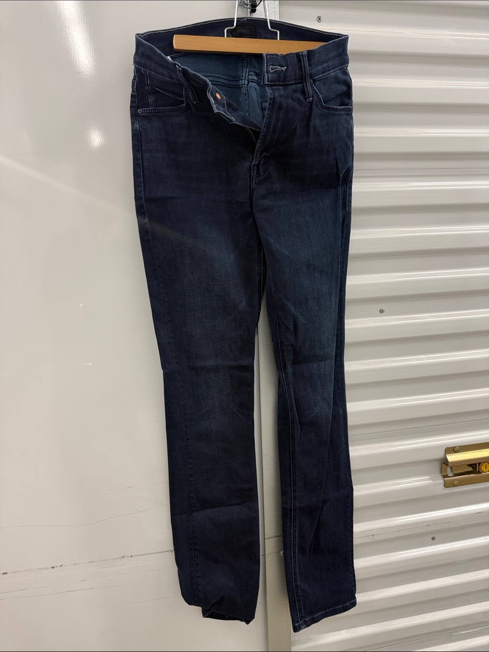 MOTHER Women's Dark Blue Straight Jeans